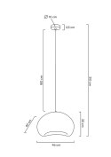 Moosee MOOSEE lampa wisząca NEST L szara