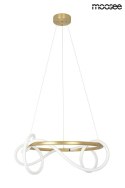 LAMPA WISZĄCA sufitowa LED SERPIENTE 60 ZŁOTA metal ELASTYCZNY WĄŻ w oplocie z tkaniny BIAŁY Moosee MOOSEE LAMPA WISZĄCA sufitowa LED SERPIENTE 60 ZŁOTA metal ELASTYCZNY WĄŻ w oplocie z tkaniny BIAŁY Moosee MOOSEE