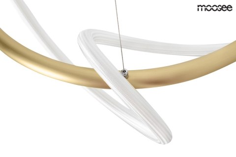 LAMPA WISZĄCA sufitowa LED SERPIENTE 60 ZŁOTA metal ELASTYCZNY WĄŻ w oplocie z tkaniny BIAŁY Moosee MOOSEE LAMPA WISZĄCA sufitowa LED SERPIENTE 60 ZŁOTA metal ELASTYCZNY WĄŻ w oplocie z tkaniny BIAŁY Moosee MOOSEE
