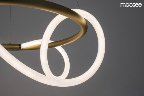 LAMPA WISZĄCA sufitowa LED SERPIENTE 60 ZŁOTA metal ELASTYCZNY WĄŻ w oplocie z tkaniny BIAŁY Moosee MOOSEE LAMPA WISZĄCA sufitowa LED SERPIENTE 60 ZŁOTA metal ELASTYCZNY WĄŻ w oplocie z tkaniny BIAŁY Moosee MOOSEE