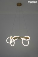 LAMPA WISZĄCA sufitowa LED SERPIENTE 60 ZŁOTA metal ELASTYCZNY WĄŻ w oplocie z tkaniny BIAŁY Moosee MOOSEE LAMPA WISZĄCA sufitowa LED SERPIENTE 60 ZŁOTA metal ELASTYCZNY WĄŻ w oplocie z tkaniny BIAŁY Moosee MOOSEE