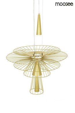 LAMPA WISZĄCA SESTO ZŁOTA METALOWA 2xGU10 Moosee MOOSEE