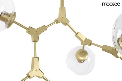 Moosee MOOSEE lampa wisząca SPLIT 6 złota metalowa klosze szklane inspirowana gałęziami drzew Moosee MOOSEE lampa wisząca SPLIT 6 złota metalowa klosze szklane inspirowana gałęziami drzew