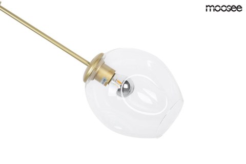 Moosee MOOSEE lampa wisząca SPLIT 6 złota metalowa klosze szklane inspirowana gałęziami drzew Moosee MOOSEE lampa wisząca SPLIT 6 złota metalowa klosze szklane inspirowana gałęziami drzew