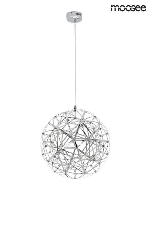 Moosee MOOSEE lampa wisząca LED kula STELLAR 40 srebrna metalowa do domu biura lokalu Moosee MOOSEE lampa wisząca LED kula STELLAR 40 srebrna metalowa do domu biura lokalu