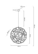 Moosee MOOSEE lampa wisząca LED kula STELLAR 40 srebrna metalowa do domu biura lokalu