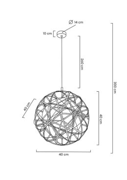 Moosee MOOSEE lampa wisząca LED kula STELLAR 40 srebrna metalowa do domu biura lokalu