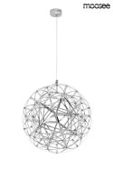 Moosee MOOSEE lampa wisząca LED STELLAR 60 kula srebrna metalowa do domu hotelu biura