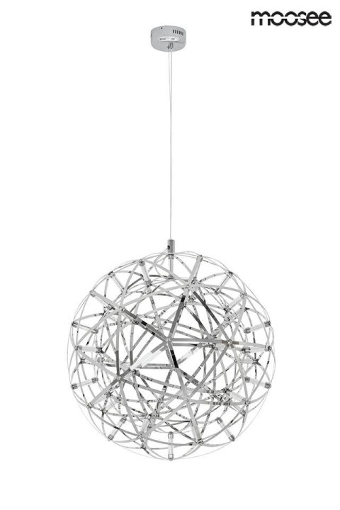 Moosee MOOSEE lampa wisząca LED STELLAR 60 kula srebrna metalowa do domu hotelu biura Moosee MOOSEE lampa wisząca LED STELLAR 60 kula srebrna metalowa do domu hotelu biura