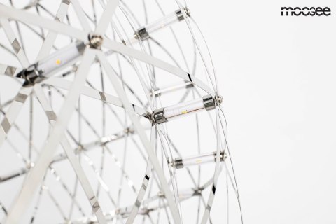 Moosee MOOSEE lampa wisząca LED STELLAR 60 kula srebrna metalowa do domu hotelu biura Moosee MOOSEE lampa wisząca LED STELLAR 60 kula srebrna metalowa do domu hotelu biura