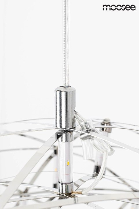 Moosee MOOSEE lampa wisząca LED STELLAR 60 kula srebrna metalowa do domu hotelu biura Moosee MOOSEE lampa wisząca LED STELLAR 60 kula srebrna metalowa do domu hotelu biura