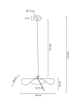 Moosee MOOSEE lampa wisząca LED STING RAY 40 metalowa czarna mat / złota do domu lokalu