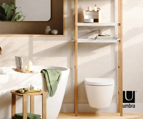 Umbra UMBRA półka wnękowa BELLWOOD biała naturalna Umbra UMBRA półka wnękowa BELLWOOD biała naturalna