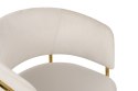 King Home Hoker Krzesło barowe DELTA 65 tapicerowane beżowe welur podstawa metal złoty połysk King Home Hoker Krzesło barowe DELTA 65 tapicerowane beżowe welur podstawa metal złoty połysk