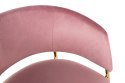 King Home Hoker Krzesło barowe DELTA 65 tapicerowe różowe welur podstawa metal złoty połysk King Home Hoker Krzesło barowe DELTA 65 tapicerowe różowe welur podstawa metal złoty połysk