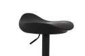 King Home Hoker Krzesło barowe FLINT regulowane czarne siedzisko tworzywo podstawa metal obrotowe siedzisko z podnóżkiem