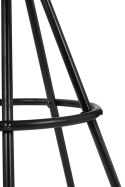 King Home Hoker Krzesło barowe LANZA 76 czarne poduszka ekoskóra podstawa metal lakierowany z podnóżkiem King Home Hoker Krzesło barowe LANZA 76 czarne poduszka ekoskóra podstawa metal lakierowany z podnóżkiem