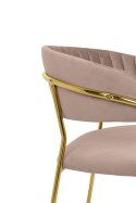 HOKER KRZESŁO BAROWE MARGO 65 tapicerowane WELUR KHAKI / BEŻOWY podstawa METAL ZŁOTY błyszczący King Home HOKER KRZESŁO BAROWE MARGO 65 tapicerowane WELUR KHAKI / BEŻOWY podstawa METAL ZŁOTY błyszczący King Home