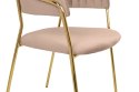 HOKER KRZESŁO BAROWE MARGO 65 tapicerowane WELUR KHAKI / BEŻOWY podstawa METAL ZŁOTY błyszczący King Home HOKER KRZESŁO BAROWE MARGO 65 tapicerowane WELUR KHAKI / BEŻOWY podstawa METAL ZŁOTY błyszczący King Home