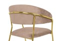 HOKER KRZESŁO BAROWE MARGO 65 tapicerowane WELUR KHAKI / BEŻOWY podstawa METAL ZŁOTY błyszczący King Home HOKER KRZESŁO BAROWE MARGO 65 tapicerowane WELUR KHAKI / BEŻOWY podstawa METAL ZŁOTY błyszczący King Home