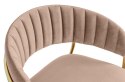 HOKER KRZESŁO BAROWE MARGO 65 tapicerowane WELUR KHAKI / BEŻOWY podstawa METAL ZŁOTY błyszczący King Home HOKER KRZESŁO BAROWE MARGO 65 tapicerowane WELUR KHAKI / BEŻOWY podstawa METAL ZŁOTY błyszczący King Home