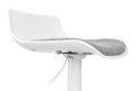 King Home Hoker Krzesło barowe SNAP BAR TAP regulowane białe obrotowe siedzisko tworzywo poduszka szara podstawa metal podnóżek King Home Hoker Krzesło barowe SNAP BAR TAP regulowane białe obrotowe siedzisko tworzywo poduszka szara podstawa metal podnóżek