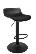 King Home Hoker Krzesło barowe SNAP BAR TAP regulowane czarne obrotowe siedzisko z tworzywa z poduszką podstawa metal podnóżek