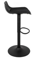 King Home Hoker Krzesło barowe SNAP BAR TAP regulowane czarne obrotowe siedzisko z tworzywa z poduszką podstawa metal podnóżek King Home Hoker Krzesło barowe SNAP BAR TAP regulowane czarne obrotowe siedzisko z tworzywa z poduszką podstawa metal podnóżek