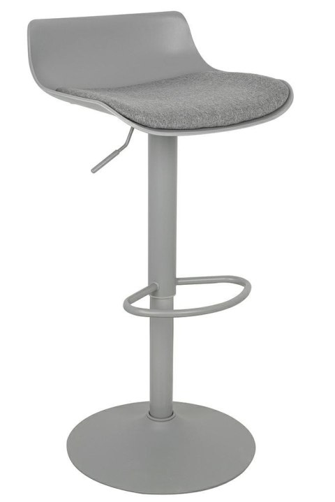 King Home Hoker Krzesło barowe SNAP BAR TAP regulowane szare obrotowe siedzisko z tworzywa z poduszką podstawa metal podnóżek King Home Hoker Krzesło barowe SNAP BAR TAP regulowane szare obrotowe siedzisko z tworzywa z poduszką podstawa metal podnóżek