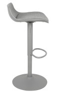 King Home Hoker Krzesło barowe SNAP BAR TAP regulowane szare obrotowe siedzisko z tworzywa z poduszką podstawa metal podnóżek King Home Hoker Krzesło barowe SNAP BAR TAP regulowane szare obrotowe siedzisko z tworzywa z poduszką podstawa metal podnóżek