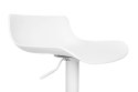 King Home Hoker Krzesło barowe SNAP BAR regulowany biały obrotowe siedzisko tworzywo podstawa metalowa podnóżek
