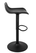 King Home Hoker Krzesło barowe SNAP BAR regulowany czarny siedzisko obrotowe tworzywo podstawa metalowa podnóżek