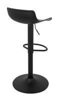 King Home Hoker Krzesło barowe SNAP BAR regulowany czarny siedzisko obrotowe tworzywo podstawa metalowa podnóżek