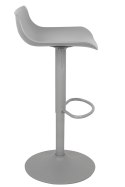 King Home Hoker Krzesło barowe SNAP BAR regulowane szare obrotowe siedzisko tworzywo podstawa metal z podnóżkiem King Home Hoker Krzesło barowe SNAP BAR regulowane szare obrotowe siedzisko tworzywo podstawa metal z podnóżkiem