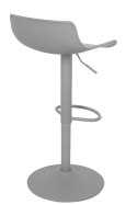 King Home Hoker Krzesło barowe SNAP BAR regulowane szare obrotowe siedzisko tworzywo podstawa metal z podnóżkiem King Home Hoker Krzesło barowe SNAP BAR regulowane szare obrotowe siedzisko tworzywo podstawa metal z podnóżkiem