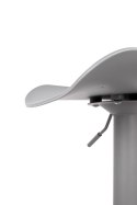 King Home Hoker Krzesło barowe SNAP BAR regulowane szare obrotowe siedzisko tworzywo podstawa metal z podnóżkiem