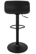 King Home Hoker Krzesło barowe STOR TAP regulowany czarny obrotowe siedzisko z poduszką tworzywo podstawa metalowa podnóżek