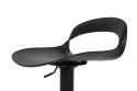 King Home Hoker Krzesło barowe WRAPP regulowany czarny obrotowe siedzisko z tworzywa podstawa metalowa z podnóżkiem