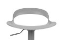 King Home Hoker Krzesło barowe WRAPP regulowany szary obrotowe siedzisko z tworzywa podstawa metalowa z podnóżkiem