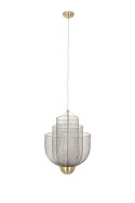 King Home Lampa wisząca LED ILLUSION BICOLOUR 45 srebrna / złota siateczka metalowa kopułka i posufitka złote King Home Lampa wisząca LED ILLUSION BICOLOUR 45 srebrna / złota siateczka metalowa kopułka i posufitka złote