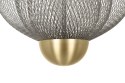 King Home Lampa wisząca LED ILLUSION BICOLOUR 45 srebrna / złota siateczka metalowa kopułka i posufitka złote