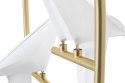 King Home Lampa wisząca LED LORO 2 metal satynowy złoty klosze w kształcie ptaków - tworzywo PP biały King Home Lampa wisząca LED LORO 2 metal satynowy złoty klosze w kształcie ptaków - tworzywo PP biały