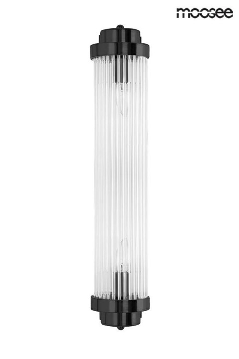 Moosee MOOSEE kinkiet lampa ścienna COLUMN czarna stal szklane klosze transparentny 2 x E14 Moosee MOOSEE kinkiet lampa ścienna COLUMN czarna stal szklane klosze transparentny 2 x E14