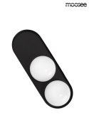 Moosee MOOSEE kinkiet lampa ścienna DROPS 2 czarna stal węglowa okrągłe klosze szklane białe 2 x G9 Moosee MOOSEE kinkiet lampa ścienna DROPS 2 czarna stal węglowa okrągłe klosze szklane białe 2 x G9