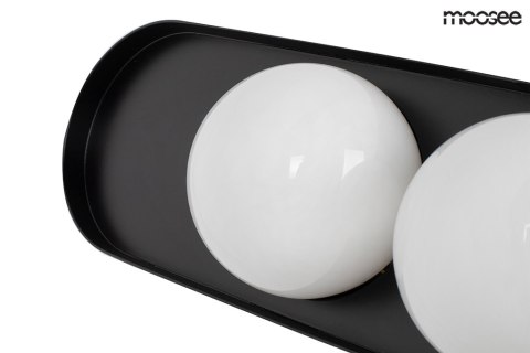 Moosee MOOSEE kinkiet lampa ścienna DROPS 2 czarna stal węglowa okrągłe klosze szklane białe 2 x G9 Moosee MOOSEE kinkiet lampa ścienna DROPS 2 czarna stal węglowa okrągłe klosze szklane białe 2 x G9