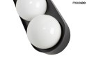 Moosee MOOSEE kinkiet lampa ścienna DROPS 2 czarna stal węglowa okrągłe klosze szklane białe 2 x G9 Moosee MOOSEE kinkiet lampa ścienna DROPS 2 czarna stal węglowa okrągłe klosze szklane białe 2 x G9