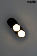 Moosee MOOSEE kinkiet lampa ścienna DROPS 2 czarna stal węglowa okrągłe klosze szklane białe 2 x G9 Moosee MOOSEE kinkiet lampa ścienna DROPS 2 czarna stal węglowa okrągłe klosze szklane białe 2 x G9