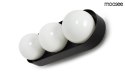 Moosee MOOSEE kinkiet lampa ścienna DROPS 3 czarna stal węglowa okrągłe szklane klosze białe 3 x G9 Moosee MOOSEE kinkiet lampa ścienna DROPS 3 czarna stal węglowa okrągłe szklane klosze białe 3 x G9
