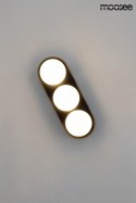 Moosee MOOSEE kinkiet lampa ścienna DROPS 3 czarna stal węglowa okrągłe szklane klosze białe 3 x G9 Moosee MOOSEE kinkiet lampa ścienna DROPS 3 czarna stal węglowa okrągłe szklane klosze białe 3 x G9