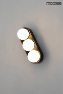 Moosee MOOSEE kinkiet lampa ścienna DROPS 3 czarna stal węglowa okrągłe szklane klosze białe 3 x G9 Moosee MOOSEE kinkiet lampa ścienna DROPS 3 czarna stal węglowa okrągłe szklane klosze białe 3 x G9